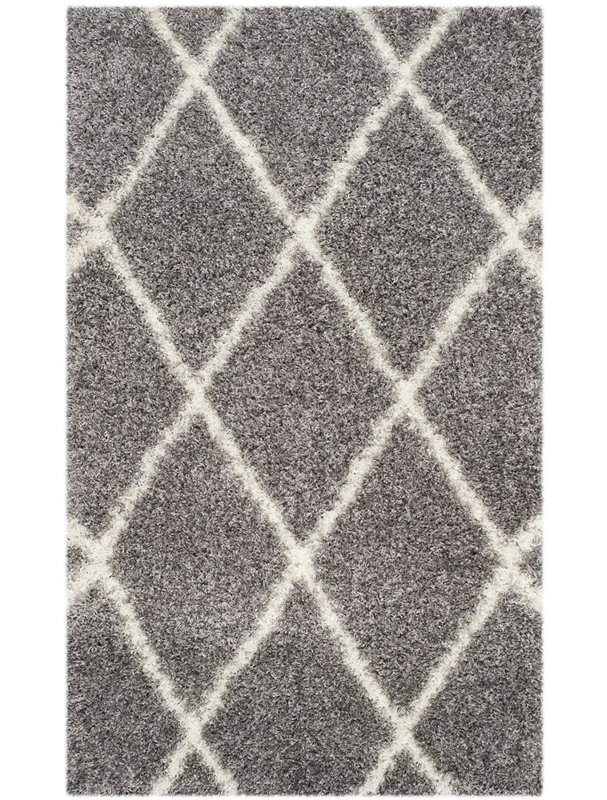 Tapis performance à poil long à motif géométrique Amhold, Rectangle 3 pi x 5 pi