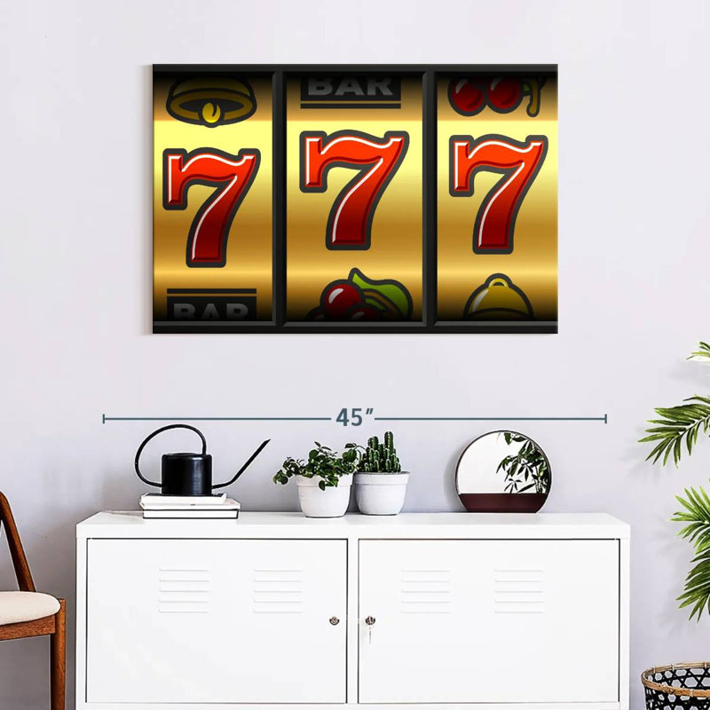 Senne Lucky Winning Slot Machine, 24" H x 36" W