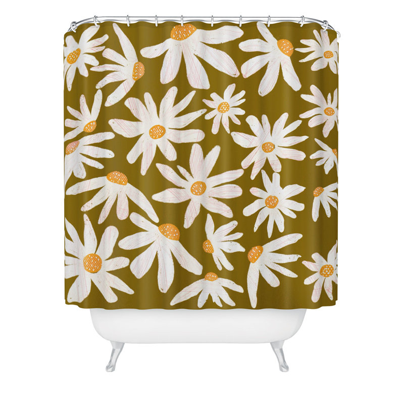 Rideau de douche Ninola Design, Floral vert terne