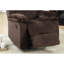 Fauteuil inclinable Living Space - Suède rembourré chocolat avec mécanisme moderne et structure en métal