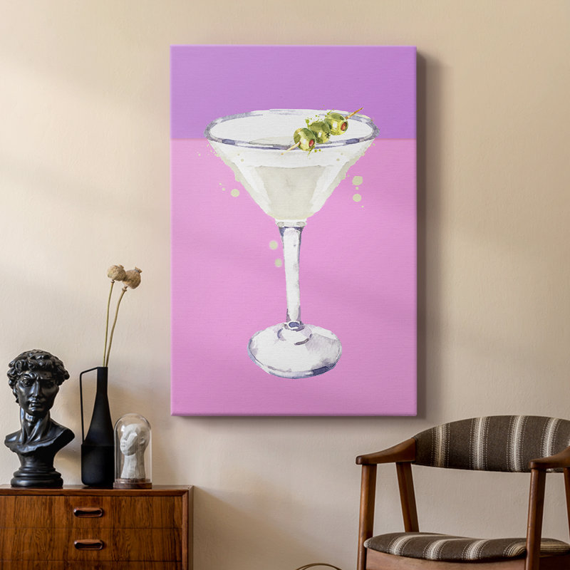 Martini néon - galerie Cavas sur mesure, H 18 po x l 12 po