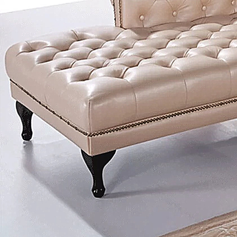 Chaise longue rembourrée Kolson, Chaise longue à accoudoir droit