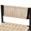 2 tabourets de cuisine avec structure en métal et siège en corde de papier tissé, conception moderne pour tout endroit, jusqu'à 220 lb, l 15,38 po x H 35,75 po partout