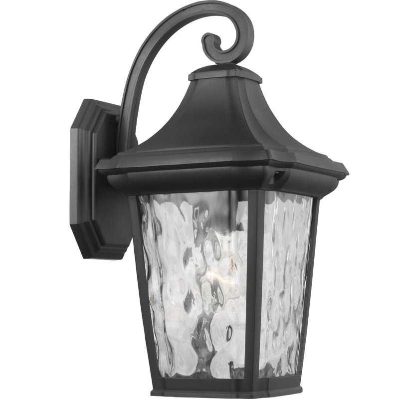 Lanterne murale d'extérieur en verre Bertold, H 16 po x l 8,63 po x P 10,38 po