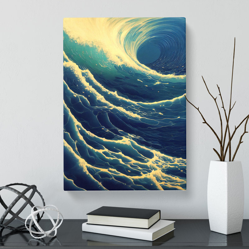 Seascape Ocean Futuristic - Wrapped Canvas, 50cm H x 35cm W x 3cm D