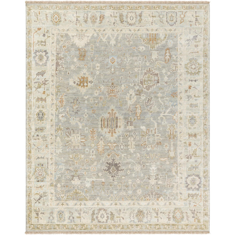 Antalya Handmade Wool Abstract Area Rug, Rectangle 6' x 9'