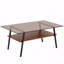 Table basse rectangulaire avec plateau en verre trempé et pieds en métal noir moderne-2102453254-2102453252