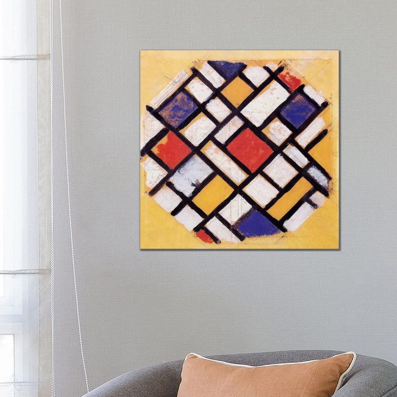 Studie Für Die Decke Einer Universitätshalle (Study For A Composition) by Theo Van Doesburg - Wrapped Canvas Painting
