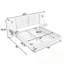 Grand lit tapissier en chenille avec table de chevet-262768178