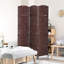 Cloison 3 panneaux Brown Weave - 6 pi de hauteur. Écran d'intimité artistique avec style. Idéal pour les petits espaces et les appartements. Panneaux hauts portatifs pliables, brun. Espaces. Conception. Rangement facile à plier