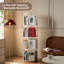 135.5cm H x 40.5cm W Plastic Corner Bookcase