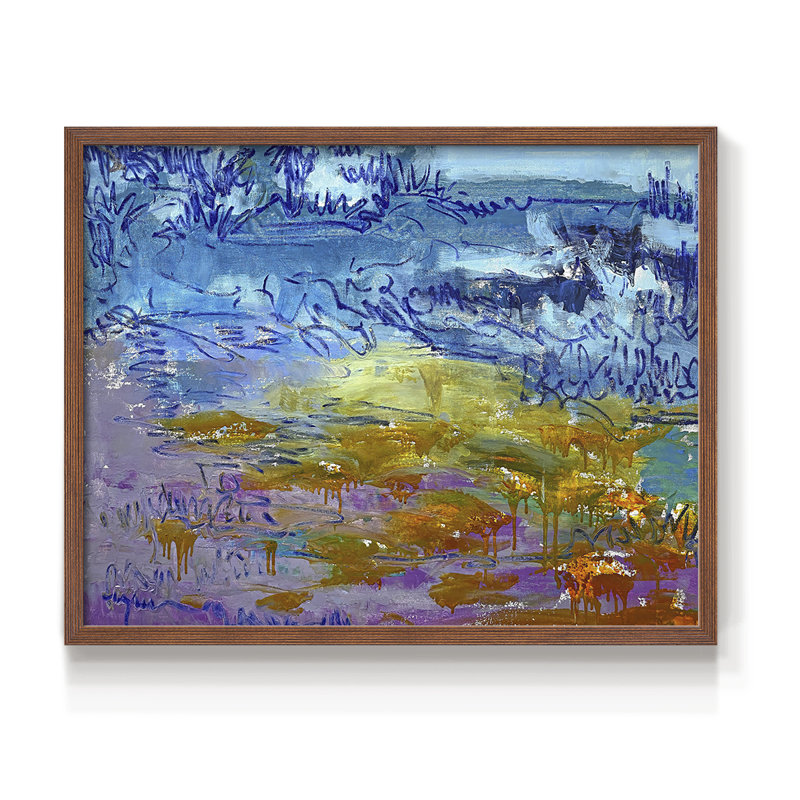 «Dancing Heart», reproduction encadrée, H 22 po x l 28 po, Noyer