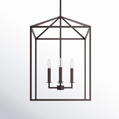 Ellis 4 - Light Metal Dimmable Lantern Chandelier