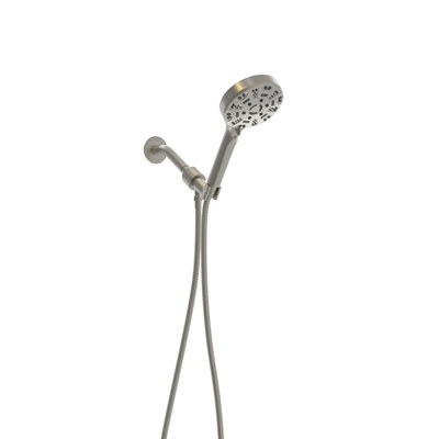 Douche 8 en nickel brossé 8 - Tête de 4,7 po, boyau en acier inoxydable de 59 po