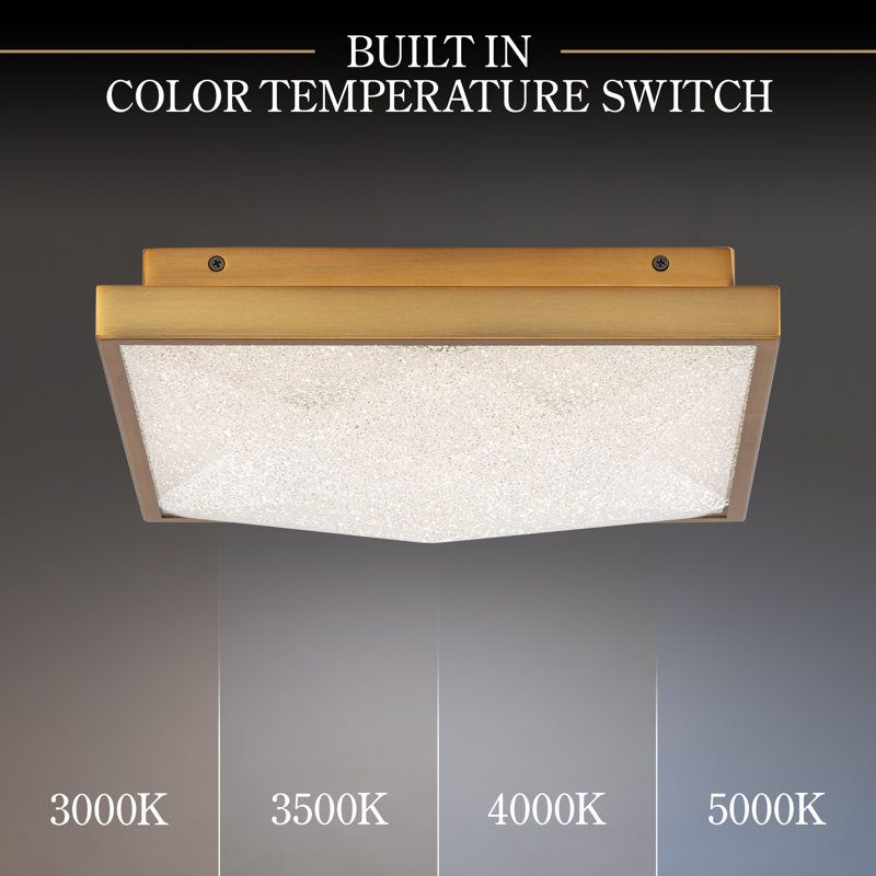 Wisteria 1 - Light LED Flush Mount, Aged Brass