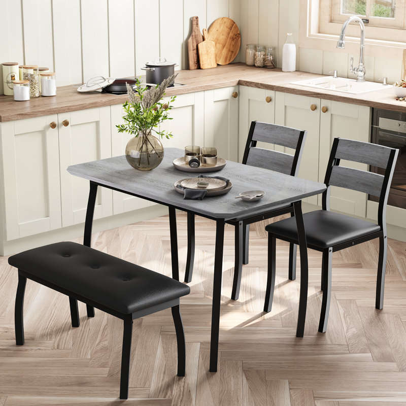 6 - Person Dining Set, Grey, Grey