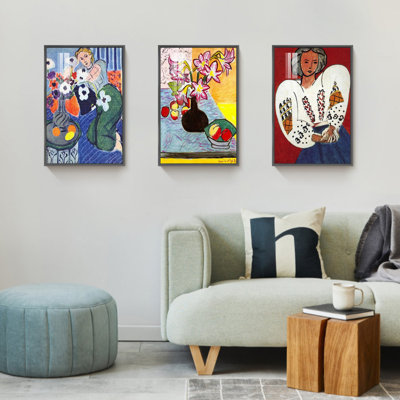 Framed Henri Matisse Canvas Wall Art Lily and Woman in White by Henri Matisse Art Print