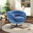 Chenille Upholstered 360° Swivel Club Chair Living Room Chair Reading Chair Corner Chair-189869238