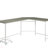 Bambina Gray & White Finish Computer Desk