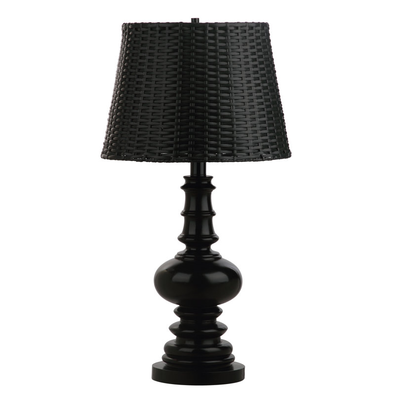 Kishor Resin Table Lamp, Black