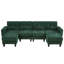Canapé modulaire rembourré en U 115 po avec deux repose-pieds mobiles 115 po Chenille-1155316501