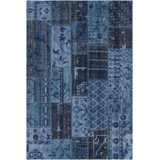 Fusion Wool Southwestern Area Rug in Blue