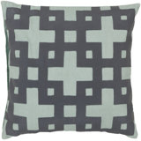 Layered Blocks Geometric Cotton Throw Pillow