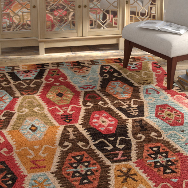 Adilet Wool Southwestern Indoor Rug, Rectangle 3'6" x 5'6"