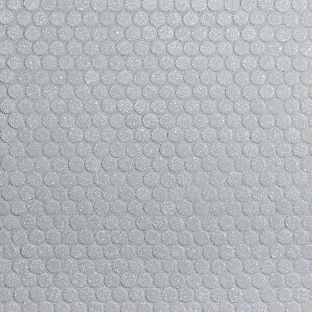 Hudson Penny Round 11-7/8 " x 12-5/8 " Porcelain Mosaic Floor & Wall Tile Merola Tile