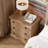 Farmhouse 3 Drawer Nightstand With Curved Front-1049960804