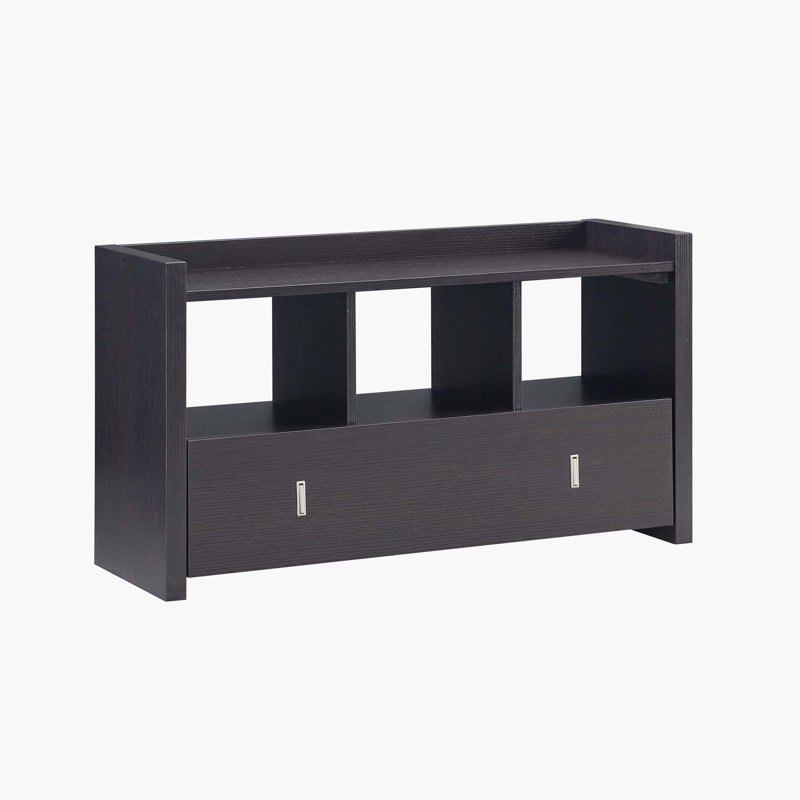 Entryway Shoe Bench With Three Shelves And Storage Drawer, Espresso