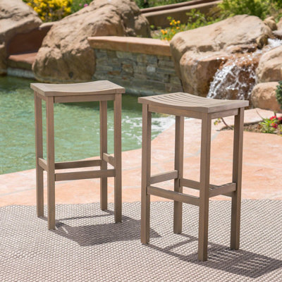 Ensemble de tabourets de bar en bois d'acacia 30 po Christopher Knight Home Caribbean