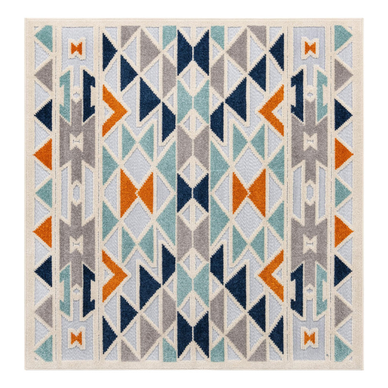 Aceves Kids Indoor/Outdoor Area Rug, Square 5'3"