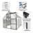 6X8 FT Polycarbonate Greenhouse Raised Base And Anchor Aluminum Heavy Duty Walk-In Greenhouses For Outdoor Backyard In All Season