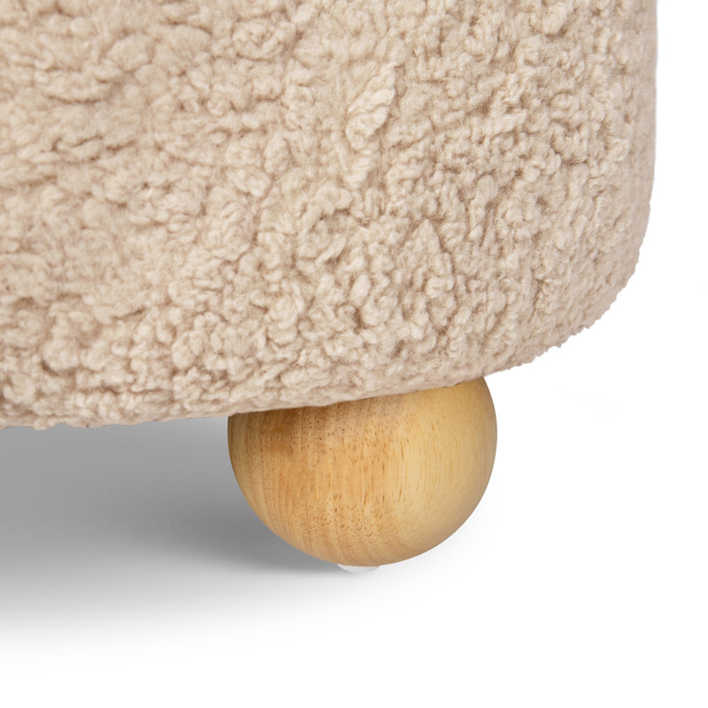 Tuffet Ottoman, Chai Shearling