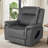 38" Wide Modern Oversized Microfiber Power Recliner with USB Port, Side LED Strip-896117434