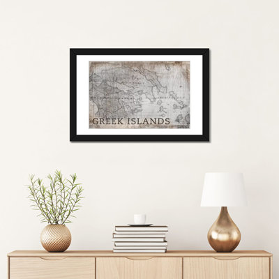 " Greek Islands Map, Vintage " by PI Galerie