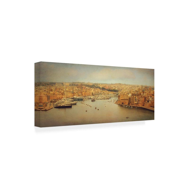 «Ellen Van Deelen View from Upper Barakka Valletta Malta», art sur toile, H 10 po x l 24 po