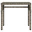 Chaise longue Ebern Designs avec auvent et table en rotin de polyester brun-1934403592