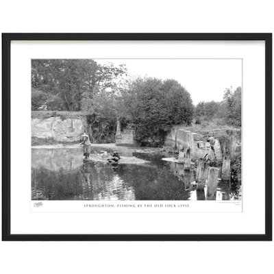 Sproughton, Fishing By The Old Lock C1955 by Francis Frith - Single Picture Frame Print
