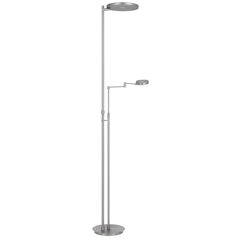 Torchère à DEL à intensité variable de 35 W, 2800 lumens, 2200 K à 4000 K Circa Duo. La lumière supérieure est réversible. Lampe de lecture réglable