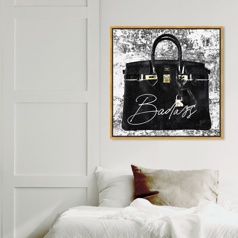 " Super Birkin Women Handbags ", Gold Framed, 40" H x 40" W 