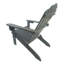 Chaise Adirondack d'extérieur ou d'intérieur en bois, pliable, gris