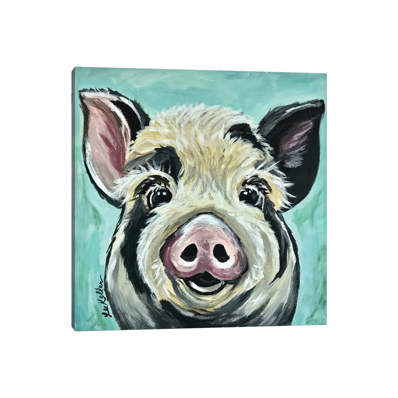 Sarge The Pig - Wrapped Canvas Print, 66.04 cm H x 66.04 cm W x 3.175 cm D