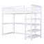 Lit mezzanine simple avec tablettes de rangement et bureau sous le lit-1016178321-1016178322