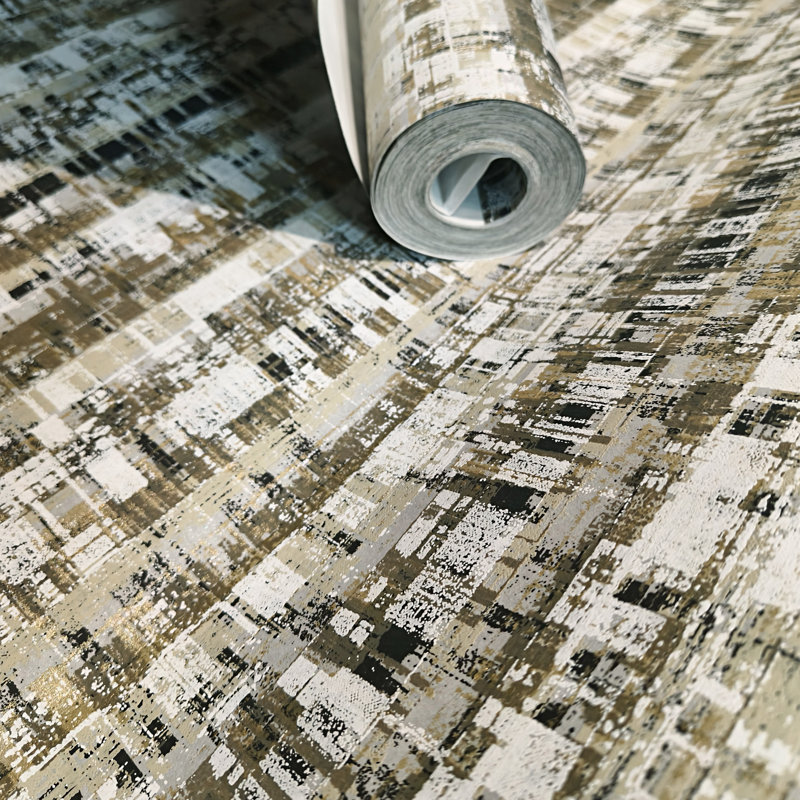 Pixel Rhythm Wallpaper Roll, Brown