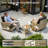 Carolle 8-Piece Outdoor Patio Furniture All-Weather 7-Person PE Wicker Outdoor Conversation Set, Patio Couch Swivel Rocker Chairs With Solar Powered Coffee Tables For Backyard,Poolside,Deck-2103426059