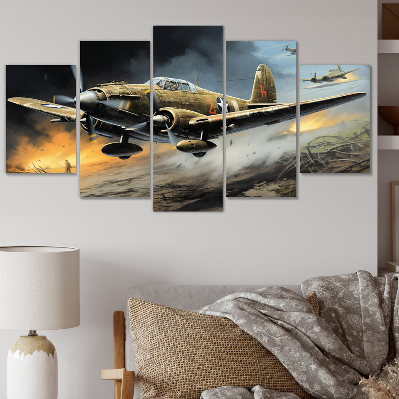 - Impression d'art mural militaire - 5 panneaux