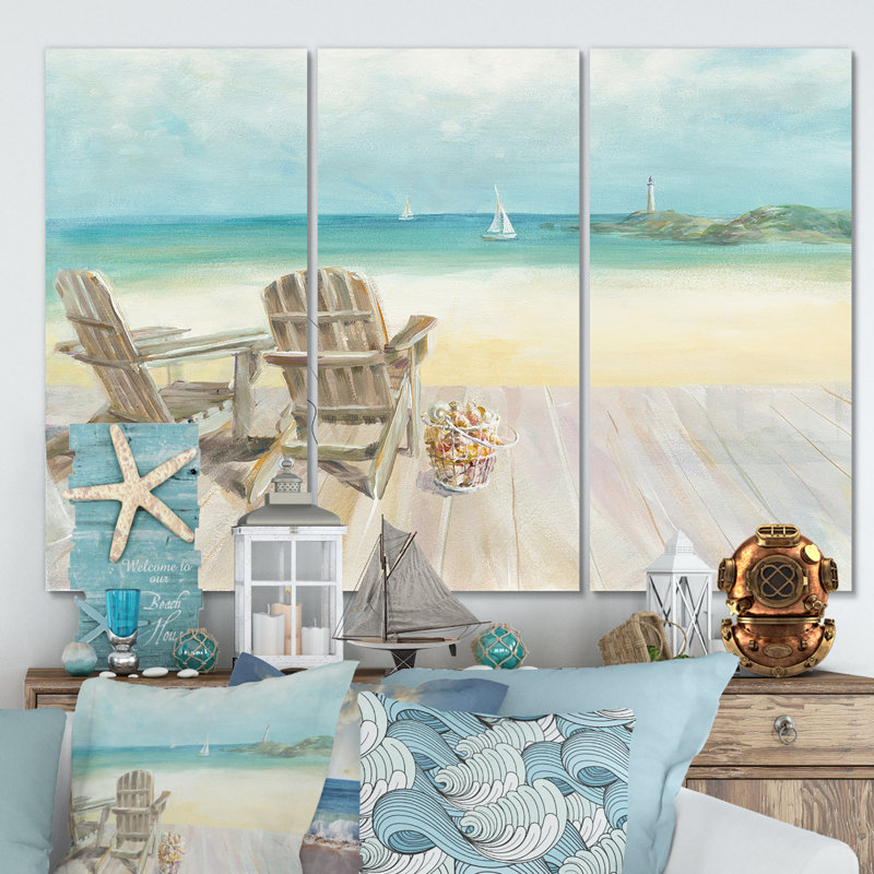 « seasidest matinée no window », reproduction d’image multi-pièces sur toile tendue, H 40 po x l 60 po x P 1 po