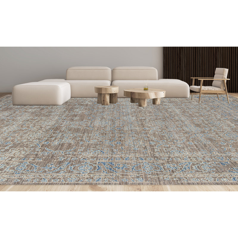 Oriental Area Rug in Gray